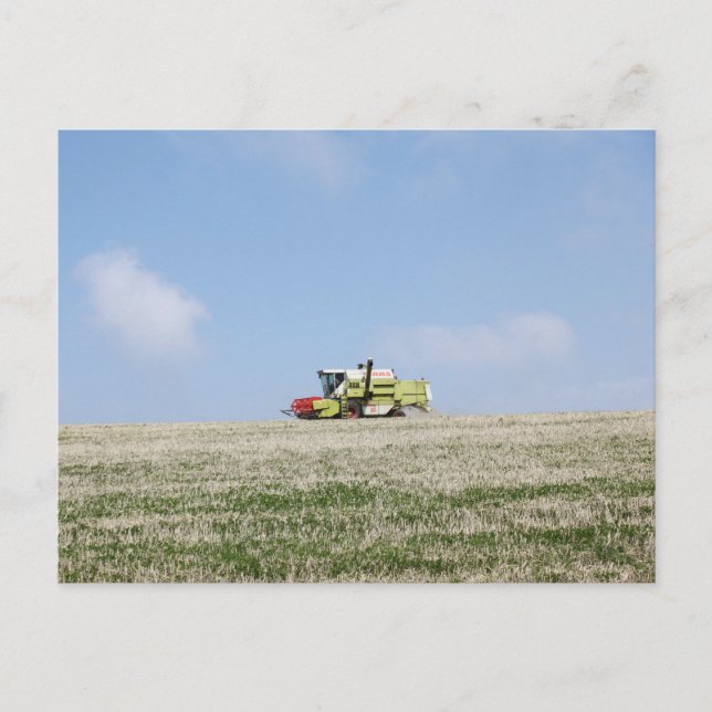 Combine Harvester Postcard (Front)