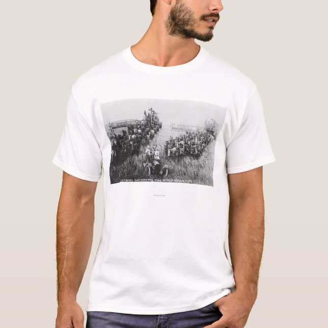Combine Harvester Scene T-Shirt (Front)