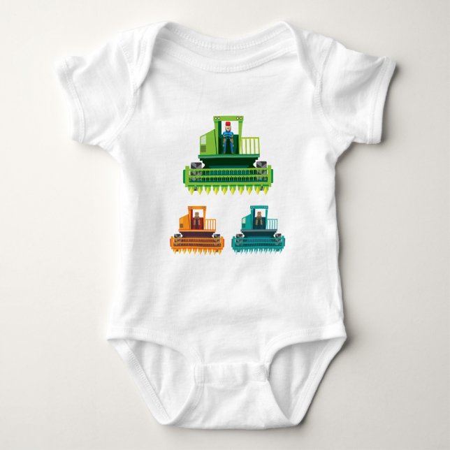 Combine with farmer inside Vector illustration Baby Bodysuit (Front)