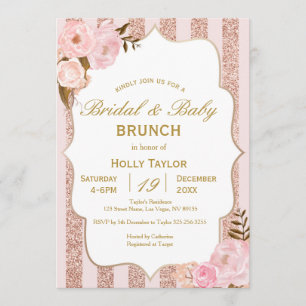Combined Baby Shower and Bridal Shower Ideas Invitation