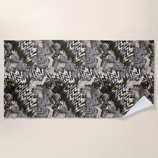 Combined, ethnic, African . Beach Towel (Front)