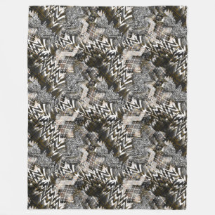 Combined, ethnic, African . Fleece Blanket
