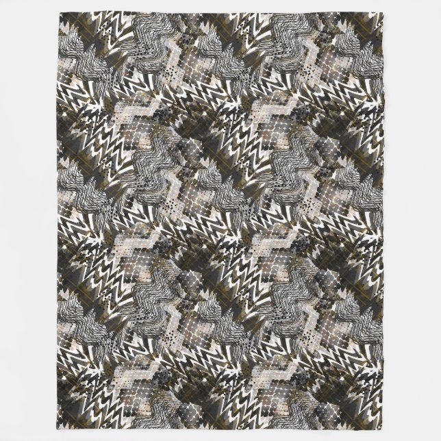 Combined, ethnic, African . Fleece Blanket (Front)