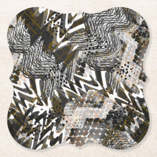 Combined, ethnic, African . Paper Coaster
