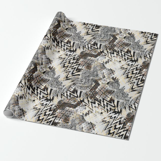 Combined, ethnic, African Wrapping Paper (Unrolled)