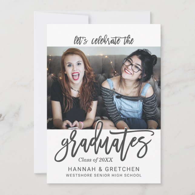 Combined Graduation Party Invitation (Front)