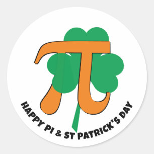 Combined PI DAY ST PATRICK'S DAY  Classic Round Sticker
