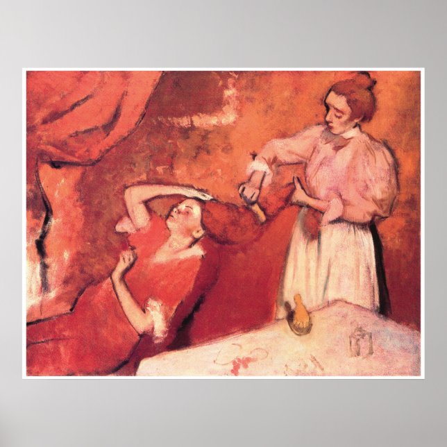 Combing the Hair, c. 1892-95, Edgar Degas Poster (Front)