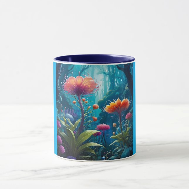 Combo Mug, 11oz (Twilight Flower-7) Mug (Center)