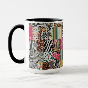 Combo Mug 15 oz – Colourful Safari Animal Print