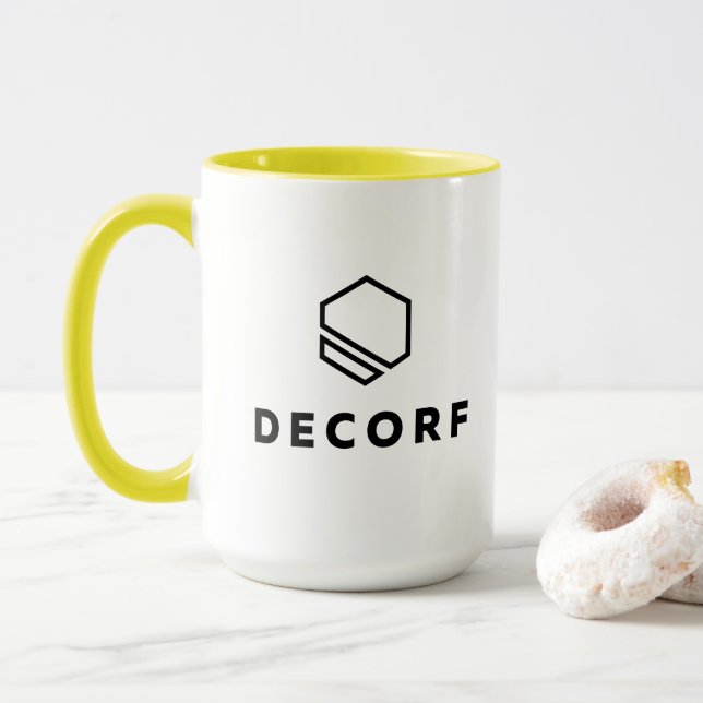 Combo Mug - 15 oz, Yellow (With Donut)