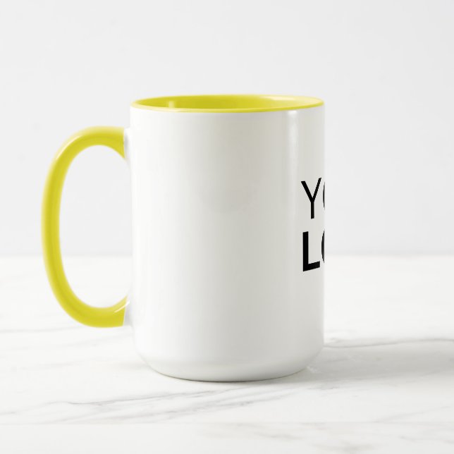 Combo Mug - 15 oz, Yellow (Left)