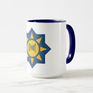 Combo mug 444 g white/navy blue SPORT