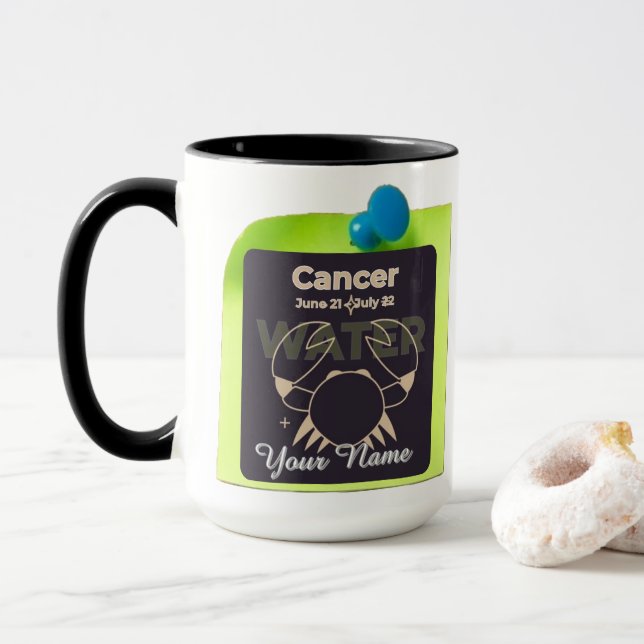 Combo Mug M04 #PinnedMyZodiac! Cancer (With Donut)