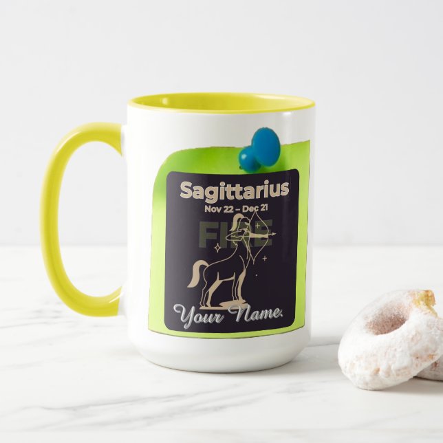 Combo Mug M09 #PinnedMyZodiac! Sagittarius (With Donut)