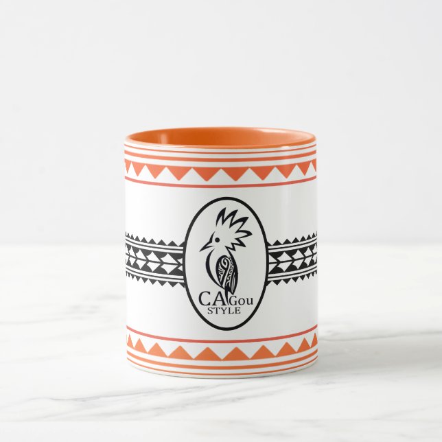 Combo mug Tribal cagou Style orange (Center)