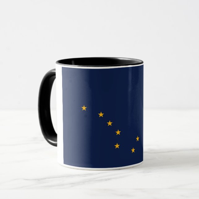 Combo Mug with flag of Alaska, USA (Front Left)