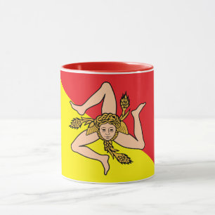 Combo Mug with flag of Sicily, Italy