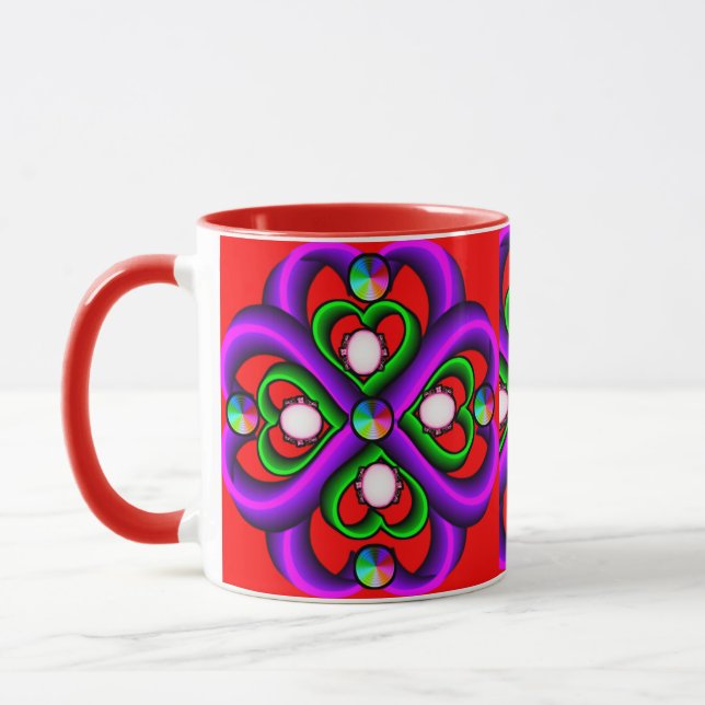 Combo Mug with Vibrant Colourful Design" (Left)