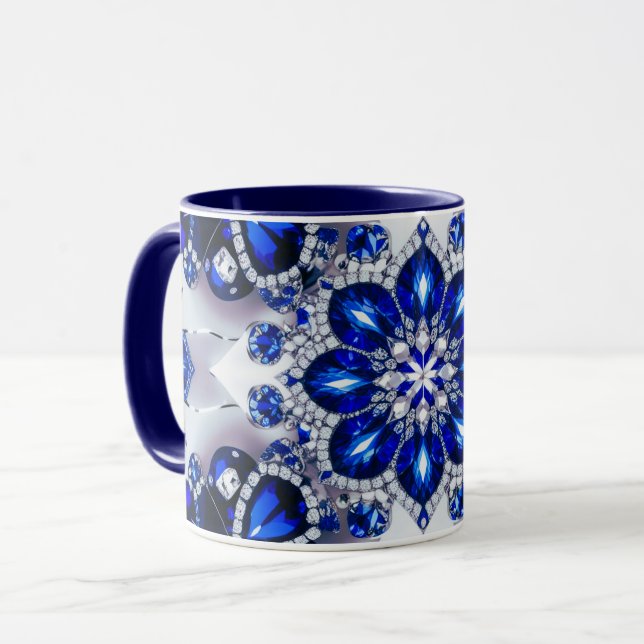 Combo Mug with White Blue Colours (Front Left)