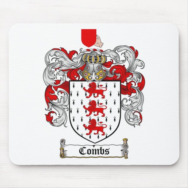 COMBS FAMILY CREST -  COMBS COAT OF ARMS MOUSE MAT (Front)