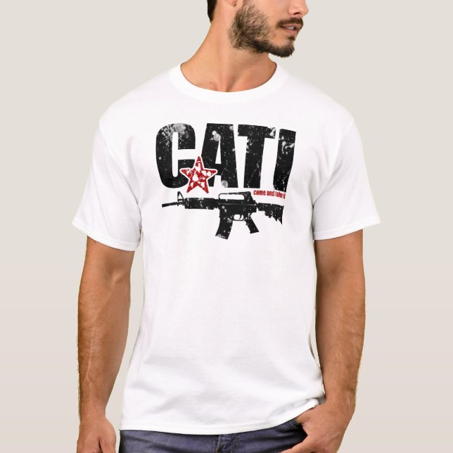 Come And Take It AR15 T-Shirt - Black & Red (Front)