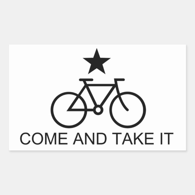 Come and Take It Bicycle Rectangular Sticker (Front)