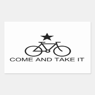 Come and Take It Bicycle Rectangular Sticker