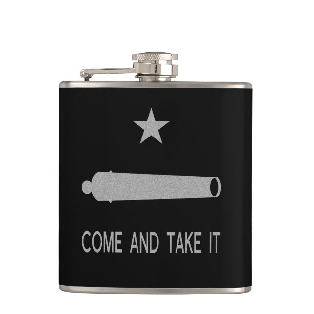 Come and Take It Flag ~ Texas Hip Flask (Front)