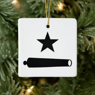 Come and take it Logo (TX) Ceramic Ornament