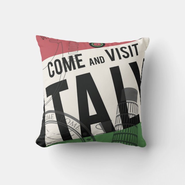 Come and Visit Italy Cushion (Front)