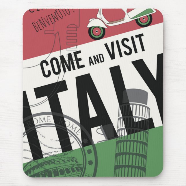 Come and Visit Italy Mouse Mat (Front)