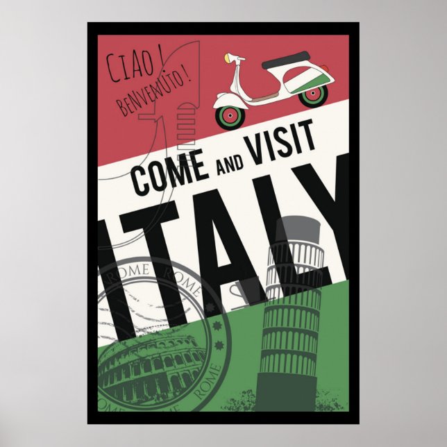Come and Visit Italy Poster (Front)