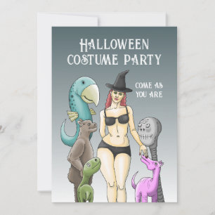 Come As You Are Halloween Party Invitation