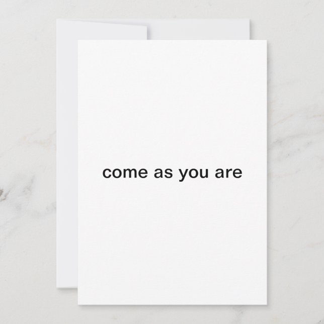 come as you are party invitation (Front)