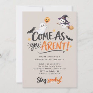 Come As You Aren’t Cute Halloween Costume Party Invitation