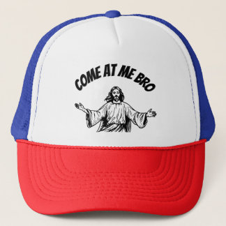 Come At Me Bro Funny Jesus Christian Bible Cap