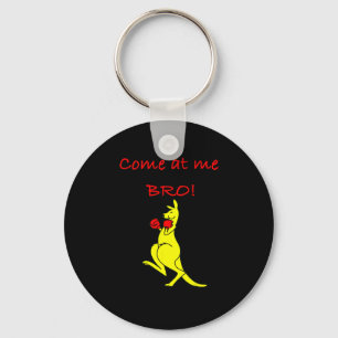 Come At Me Bro Kangaroo Boxing Novelty Gift Key Ring