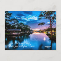 Come Away with Me  Serene Lake Postcard