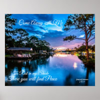 Come Away with Me  Serene Lake Poster 