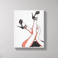 Come baby let's play, kinky girl posing canvas art
