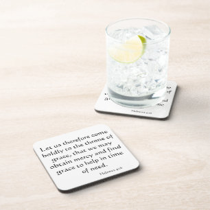 Come Boldly to God Cork Coaster