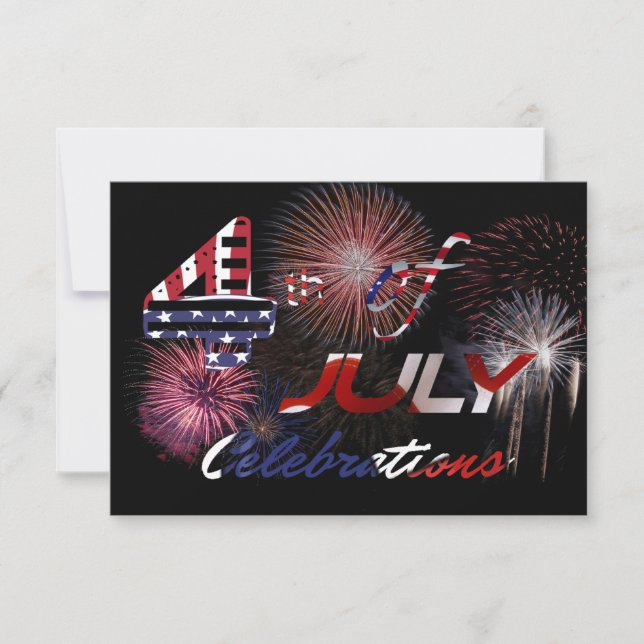 Come Celebrate Freedom Festivities on 4th July Card (Front)