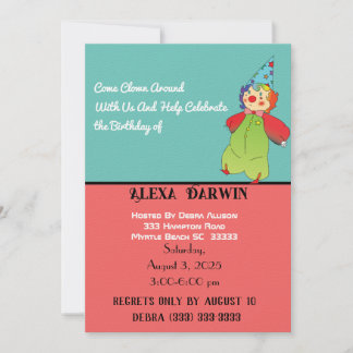 Come Clown Around with Alexa Darwin! Invitation