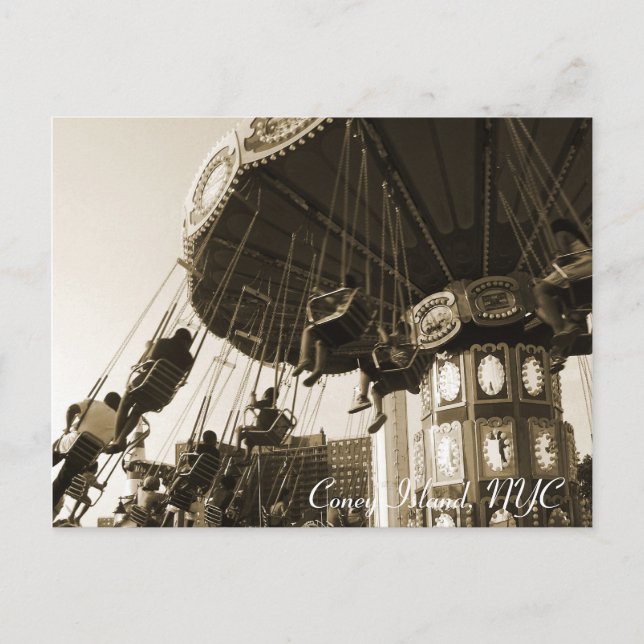 "Come Fly With Me" Coney Island Postcard (Front)