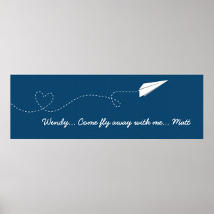 Come Fly with Me Paper Aeroplane Poster