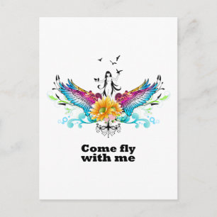 Come fly with me postcard
