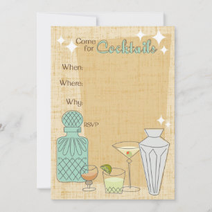 Come for Cocktails - Party Invitation - Customise