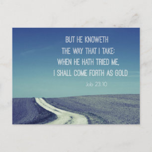 Come forth as Gold Bible Verse Quote Postcard
