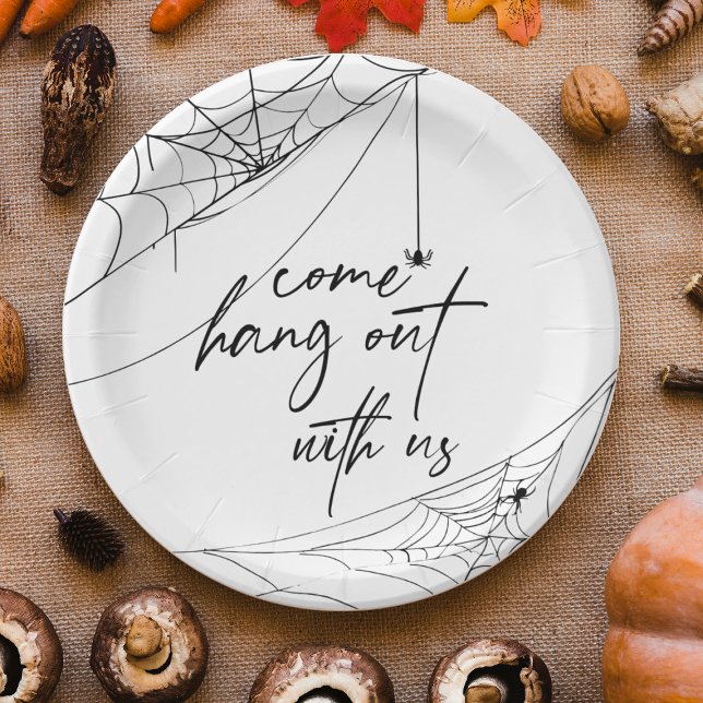 Come Hang With Us Halloween Party Paper Plate (Creator Uploaded)